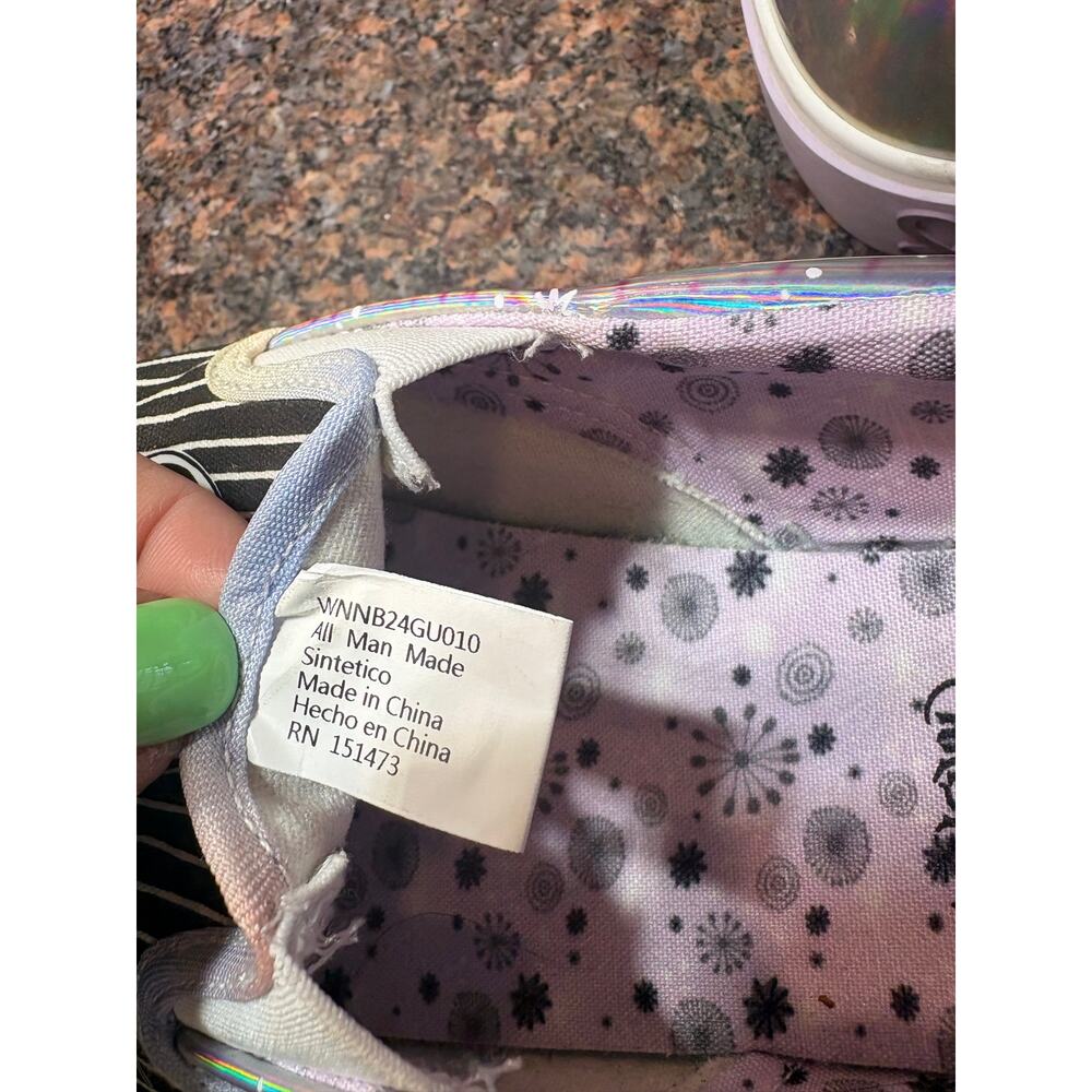 Disney The Nightmare Before Christmas Jack & Sally Slip On Sneakers Size 9.5 - Picture 12 of 13